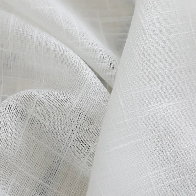 Fashion Modern Curtains for Living Dining Room Bedroom Simple Solid Color Cotton and Linen Fabric Curtains Can Be Used Door