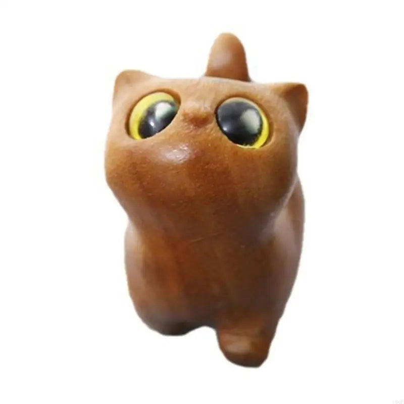 Wooden Cats Decorative Figurine for Shelves and Table Collectible Ornament Gift