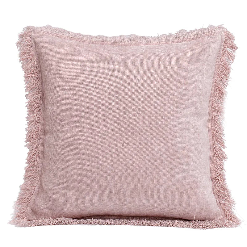 Home Decor Items Cushion Cover Brown Pink White Cotton Pillow Cover Decorative Cushions Sofa Bed Sofa Living Room Pillow Case