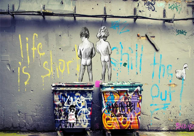 Modern Abstract Street Wall Art Painting Banksy Graffit Art Canvas Painting Prints Poster Cuadros Wall Art Pictures Home Decor