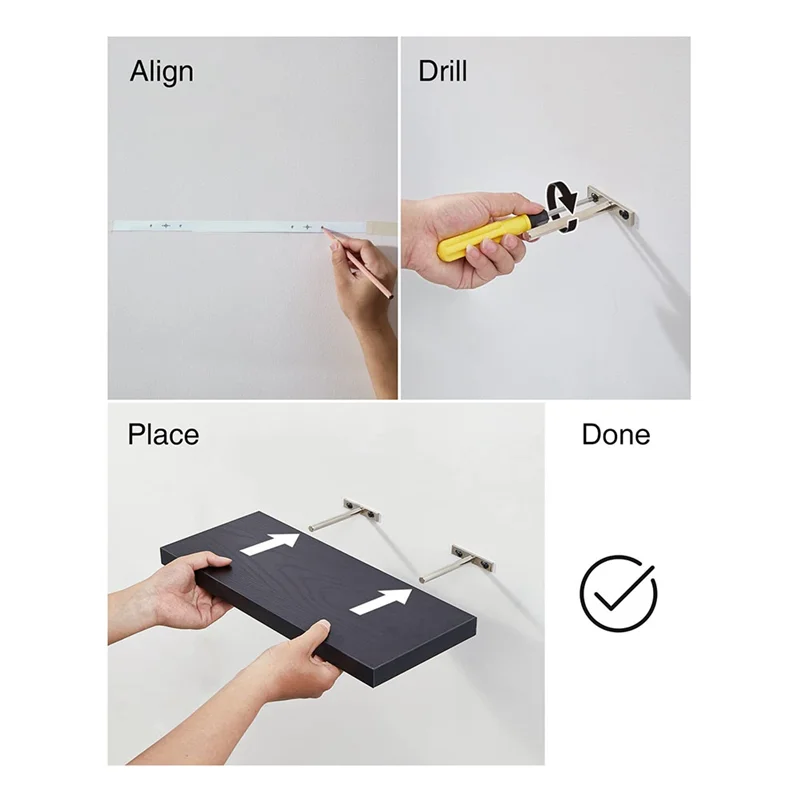 A69efloating Shelves For Wall,16In Wood Wall Shelf For Room Decor/Storage/Display,For Bedroom,Bathroom,Living Room,Kitchen