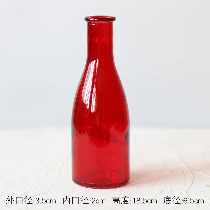 Glass Vase Living Room Decoration Small Fresh Flower Vases For Homes Table Bedroom Decor Modern Terrarium Home Accessories