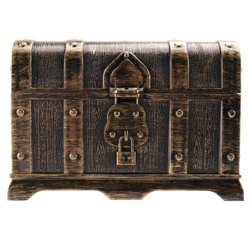Pirate Treasure Chest Decorative Treasure Chest Keepsake Jewelry Box Plastic Toy Treasure Boxes Decor