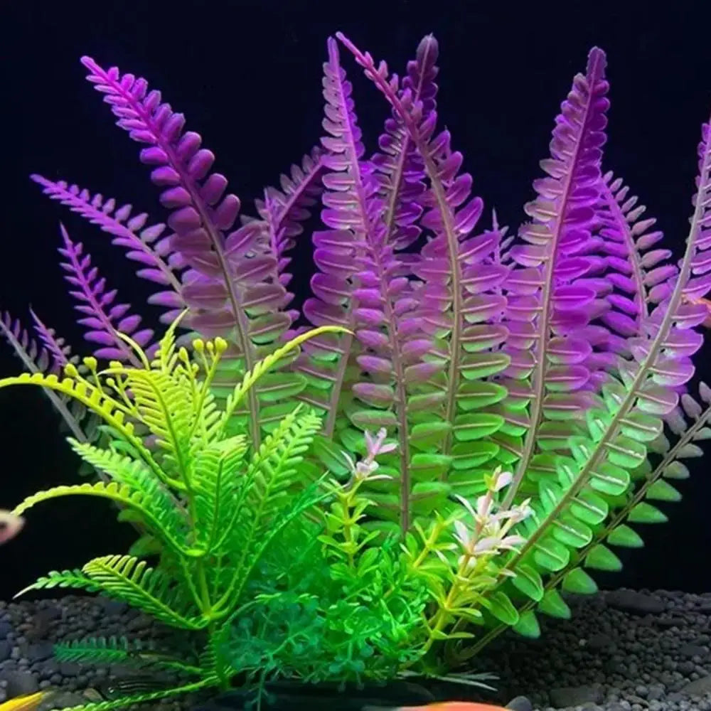 Artificial Underwater Plastic Plants Aquarium Decor Fish Tank Aquatic Fake Shrub Green Water Grass Viewing Simulation Decoration