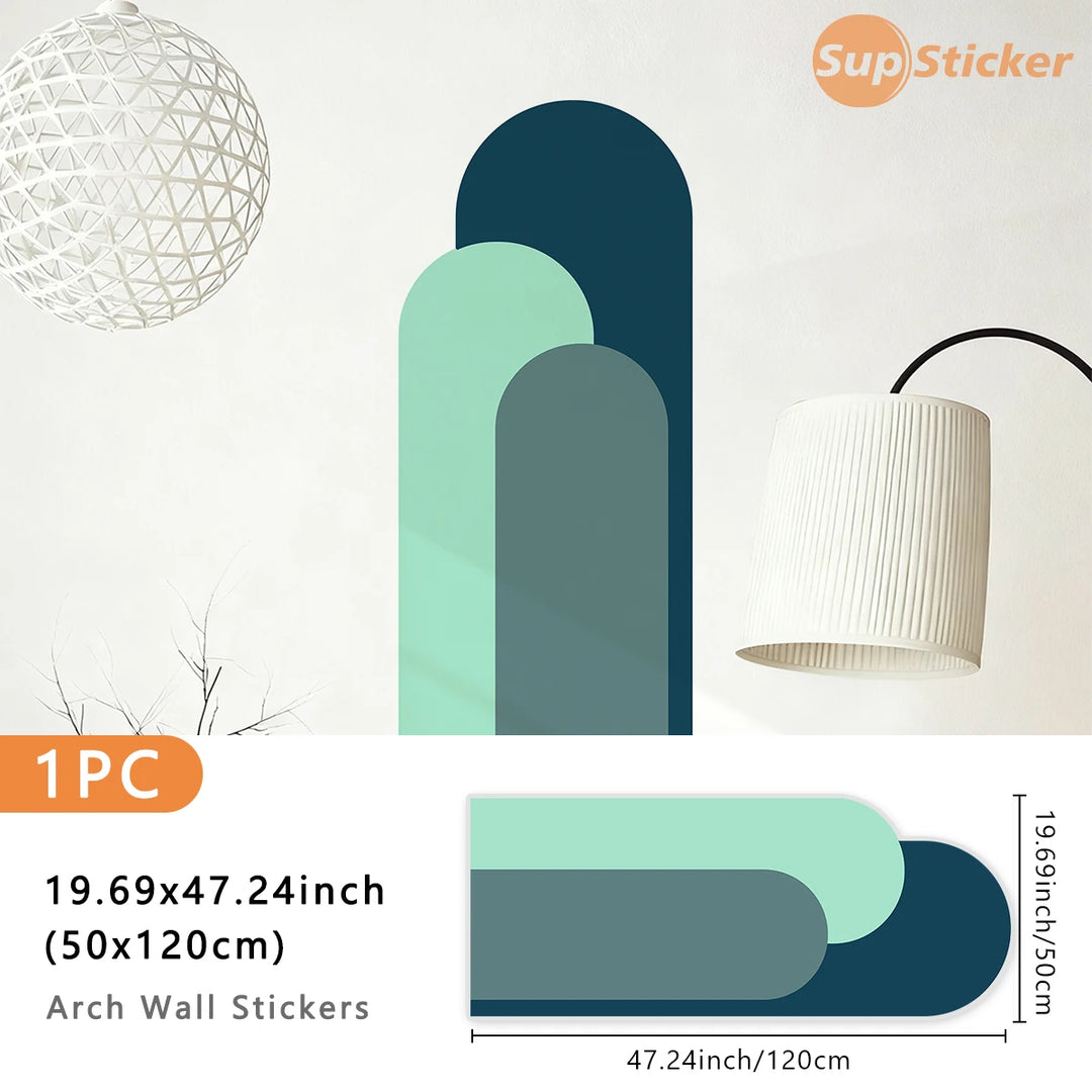 Minimalist Arch Wall Sticker, Geometric Shape Self - Adhesive Decorative Decal for Living Room Bedroom Home Decor