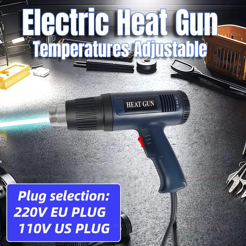 Industrial Heat Gun - Multipurpose Hot Air Dryer for Soldering Shrink Wrapping Paint Removal Crafts and DIY Projects