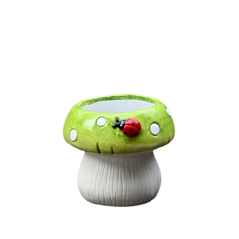 Flower Arrangement Container Ceramic Mushroom Vase Exquisite Modern Flower Pot Creative Hydroponic Flower Holder Living Room