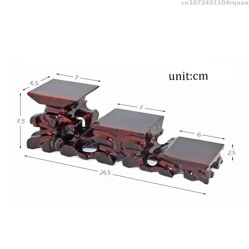 Miniature Wood Bases Figurine Display Stand Vase Flower Pot Holder Coffee Tea Sets Pedestal Bonsai Plant Rack Home Decoration