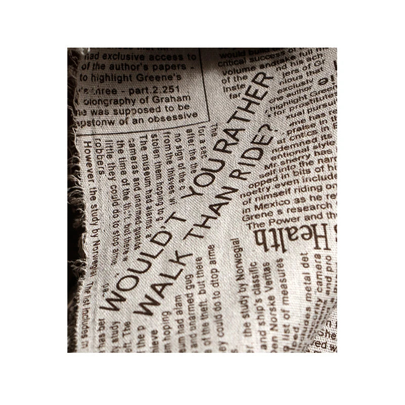 Vintage English word newspaper texture fabric clothing designer fabric handmade DIY curtain tablecloth background fabric