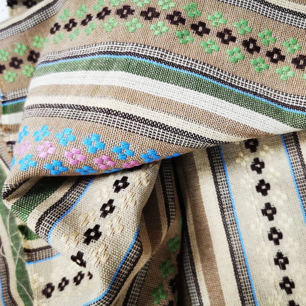 Teramila Ethnic Cotton Linen Fabric 0.5-2Yards Hotel Bar Tablecloth Pillow Sofa Cover Patchwork Curtain Decorative Textile