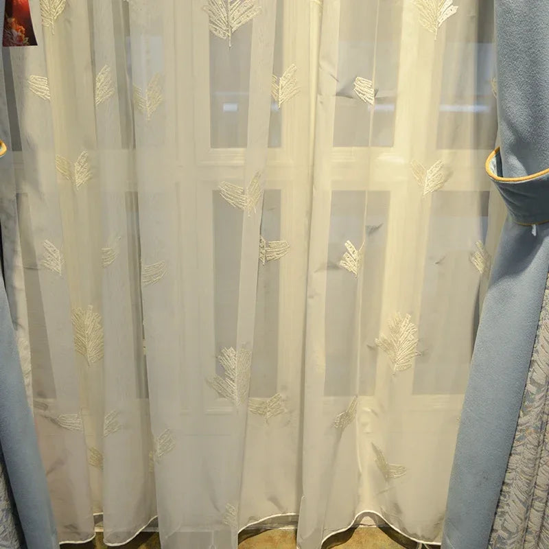 Modern Curtains for Living Room Bedroom Dining Luxury American Nordic Blackout Shading Color Matching Curtains Customize