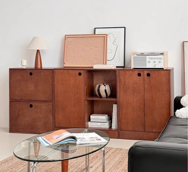 Vintage Accent Cabinet Unique Design Extendable Side Table For Living Room Farmhouse Or Apartment