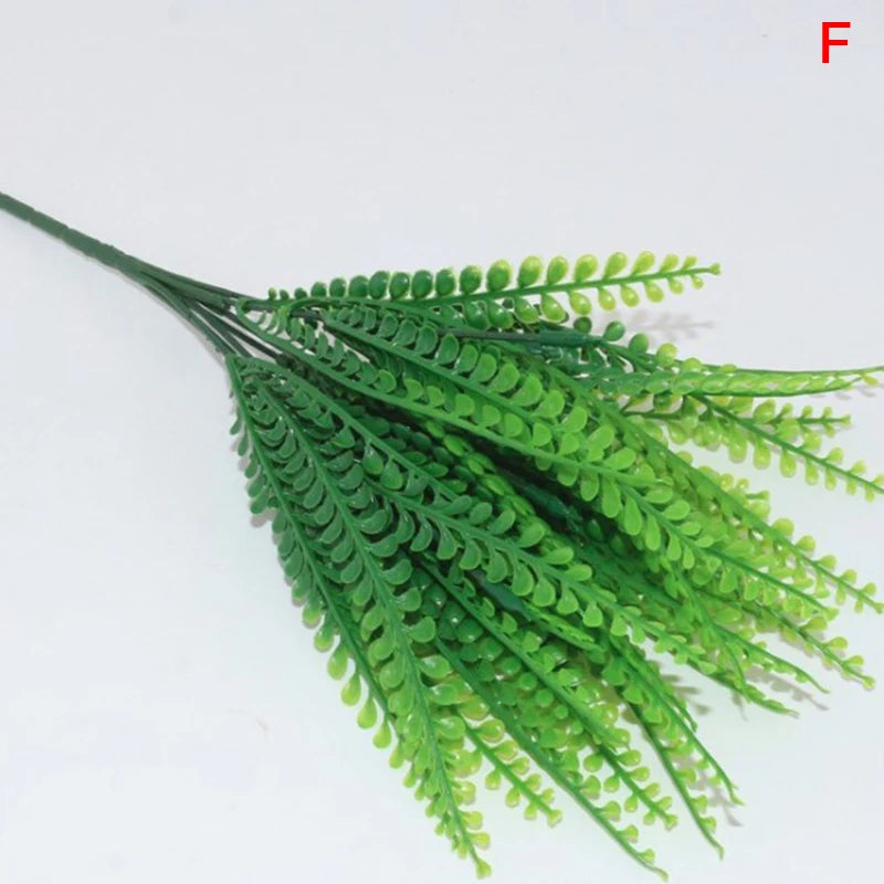 Artificial Plants Fake Leaf Foliage Bush Home Office Garden Wedding Decors