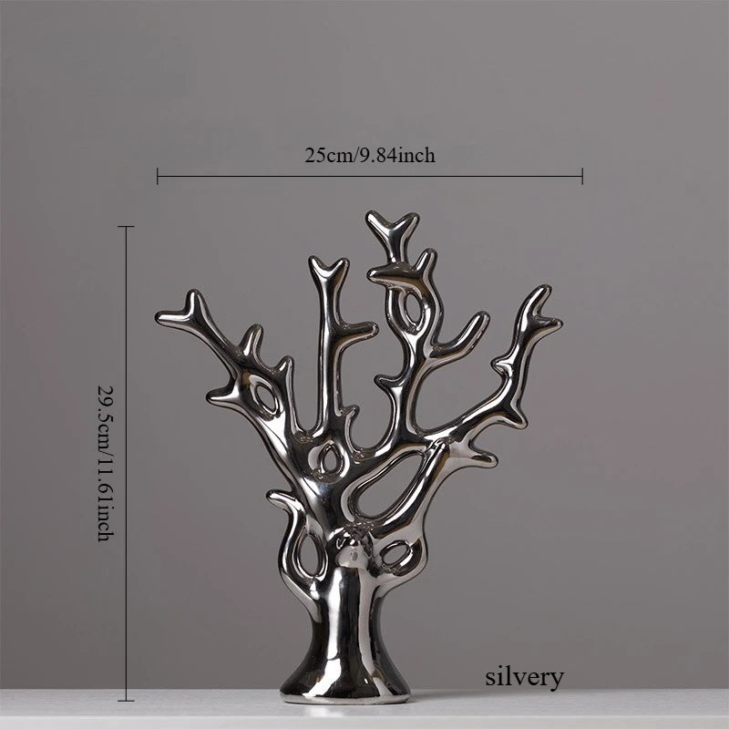 Modern Ceramic Animal Figurine Decorative Statue Deer Porcelain Figurine Home Desktop Decor Christmas Birthday Wedding Gift