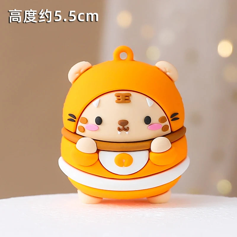 Home Decorative Statues Cake Topper Decorated with Cute Forest Animals Dinosaurs Bears Rabbit Circus Clowns Statues Mini Version