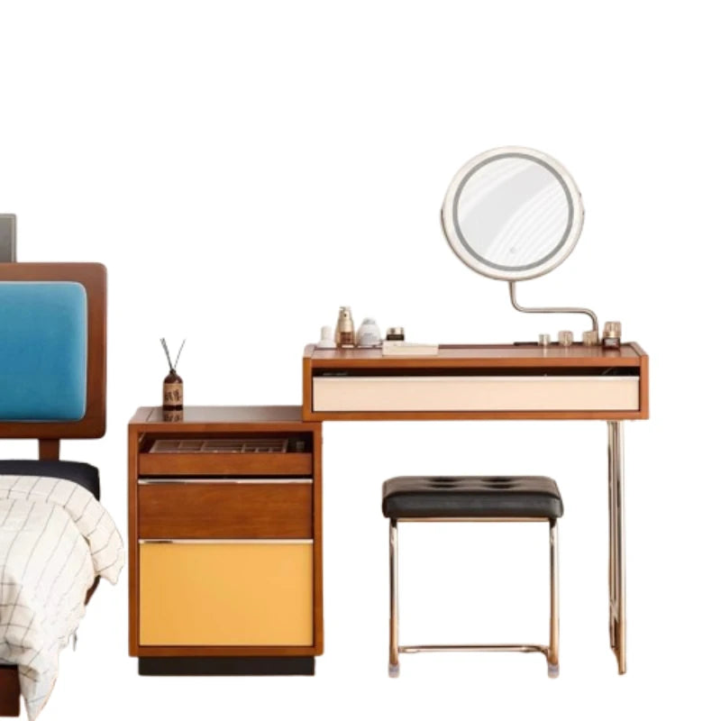 Industrial Women Dressing Table Bedroom Wooden Modern Drawers Dressing Table Makeup Storage Tocador De Maquillaje Furnitures