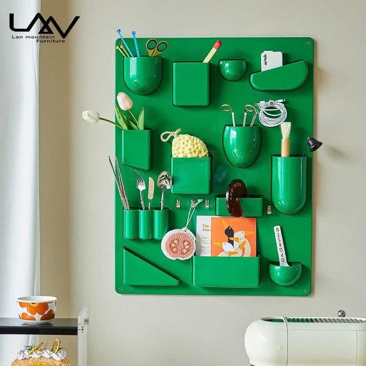 Home Living room Kitchen Decor Plastic Wall Mount Storage Rack wall mounted storage shelf rack for bedroom decoration