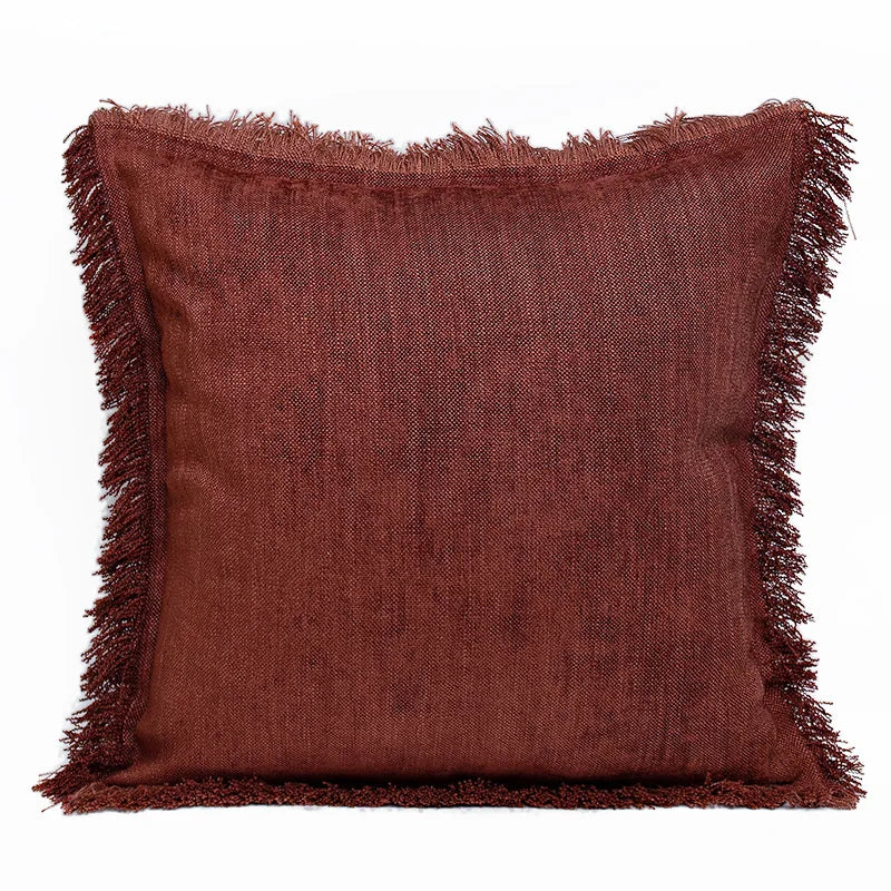 Home Decor Items Cushion Cover Brown Pink White Cotton Pillow Cover Decorative Cushions Sofa Bed Sofa Living Room Pillow Case