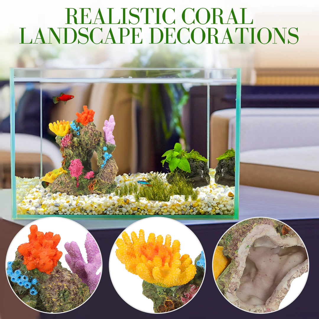 Artificial Coral Decoration Aquarium Landscape Accessories Resin Ornament Aquarium Decoration Home Landscaping Background Decor