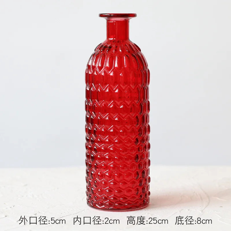 Glass Vase Living Room Decoration Small Fresh Flower Vases For Homes Table Bedroom Decor Modern Terrarium Home Accessories