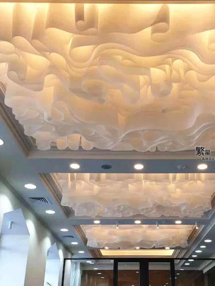 Textured Paper Fabric for Commercial Decoration Paper Restaurant Indoor Ceiling Designer Diy Sew Material Cloth By Meters