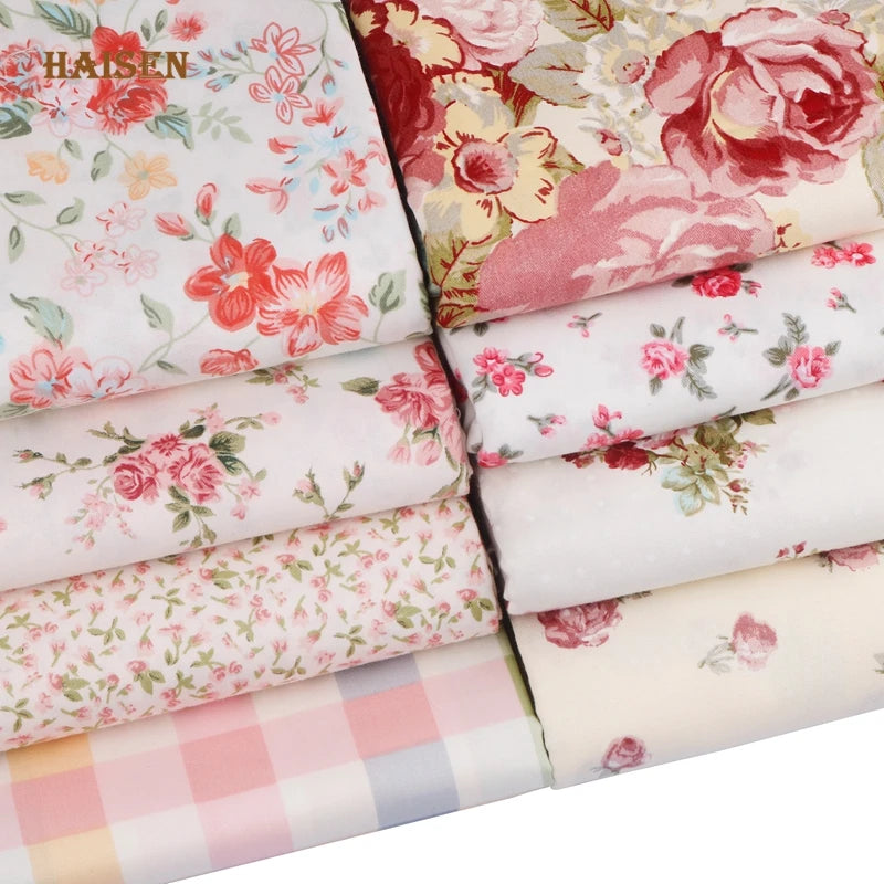 Cotton Twill Fabric Printed Cloth,Gorgeous Rose Series,For DIY Sewing Baby&Child Quilt Bedding Clothes Skirt Textile Material