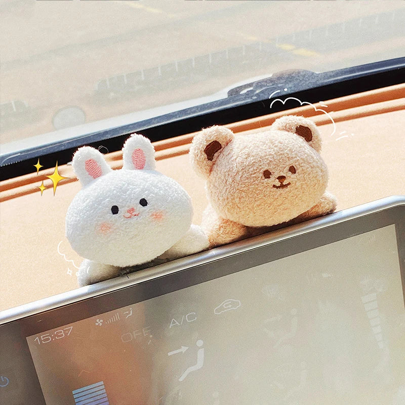 Car Interior Accessories Ornaments Car Screen Center Console Display Ornaments Cute Plush Lying Doll Car Decorative Accessories