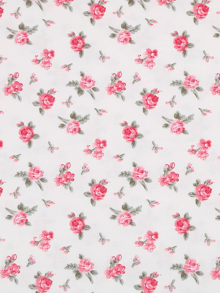 Cotton Twill Fabric Printed Cloth,Gorgeous Rose Series,For DIY Sewing Baby&Child Quilt Bedding Clothes Skirt Textile Material