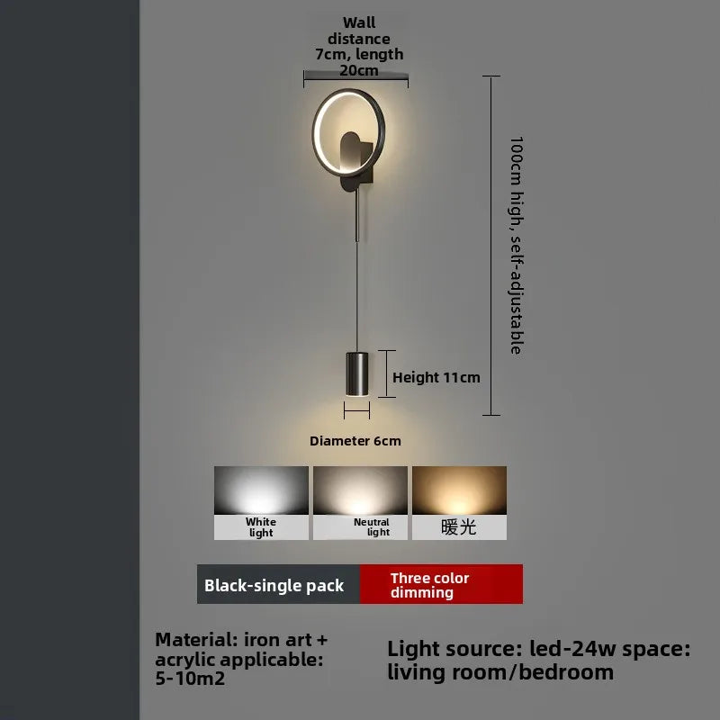 Modern LED Wall Lamp Minimalist Design For Bedroom Bedside Living Room Home Indoor Decorative Lighting Sconces Decor Wall Lights