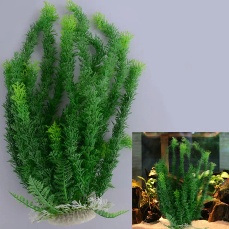 Aquarium Ornament Artificial Grass Fake Water Plant For Fish Tank Decor Water Tank-Aquarium Decoration Parts Artificial Flower