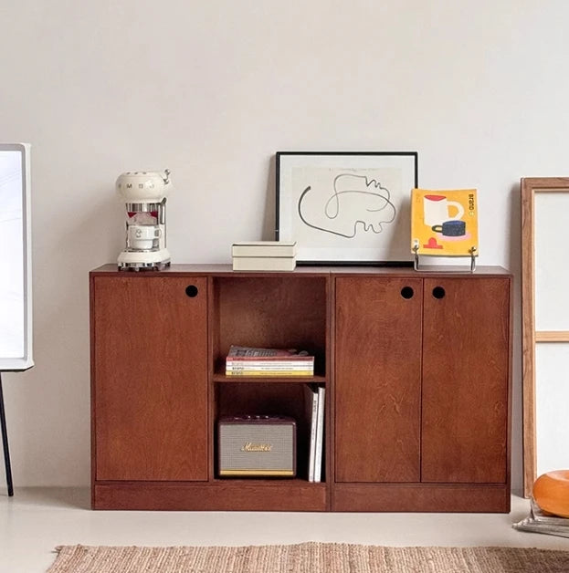 Vintage Accent Cabinet Unique Design Extendable Side Table For Living Room Farmhouse Or Apartment