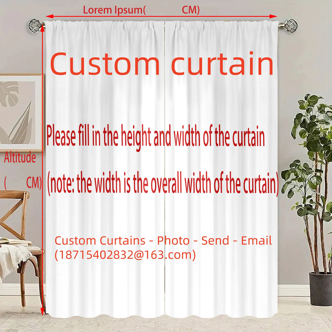 Bohemian pattern printed curtains, pole bag curtains 42*84, bedroom and living room, home decoration, room decoration