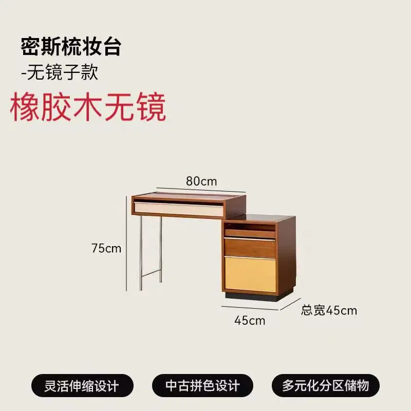 Industrial Women Dressing Table Bedroom Wooden Modern Drawers Dressing Table Makeup Storage Tocador De Maquillaje Furnitures