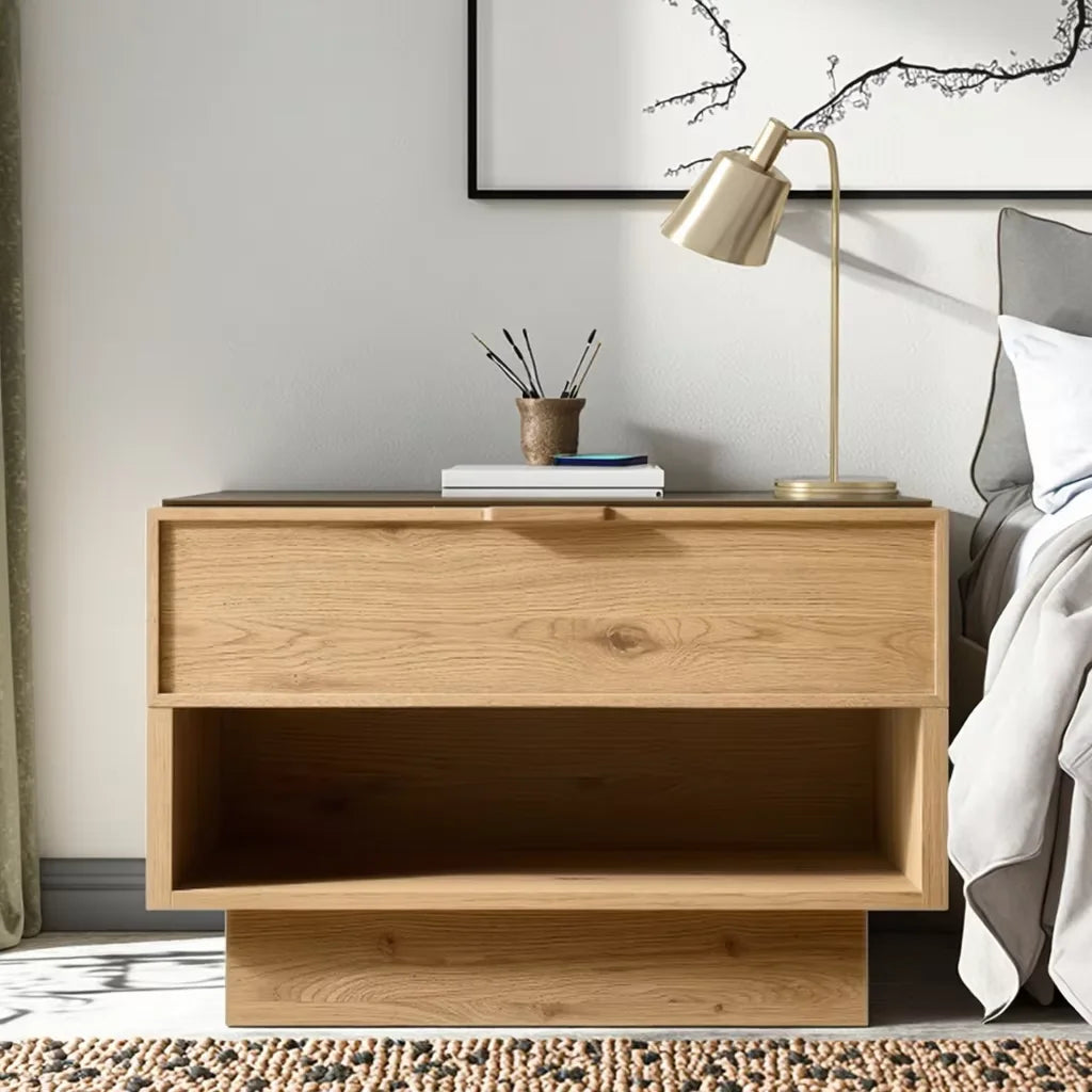 Customization Modern Home Furniture Bedroom Furniture American Style Wooden Open Nightstand