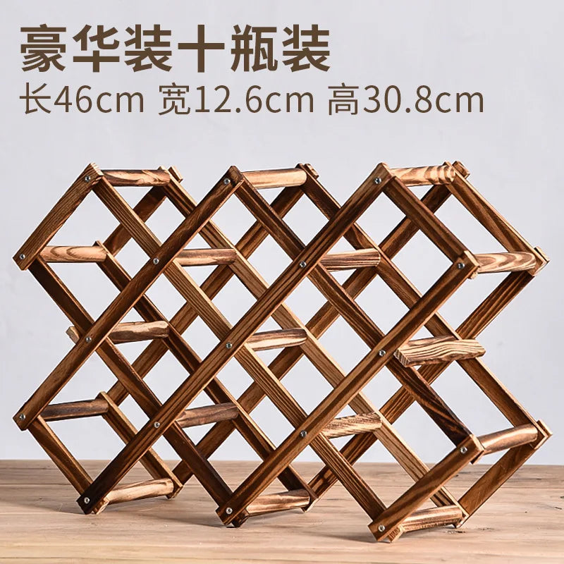 Stackable Wine Storage Shelves 3, 5, 6, 10 Bottles Wooden Wine Shelves Home Bar Utensils Wine Cabinets Bar Tools