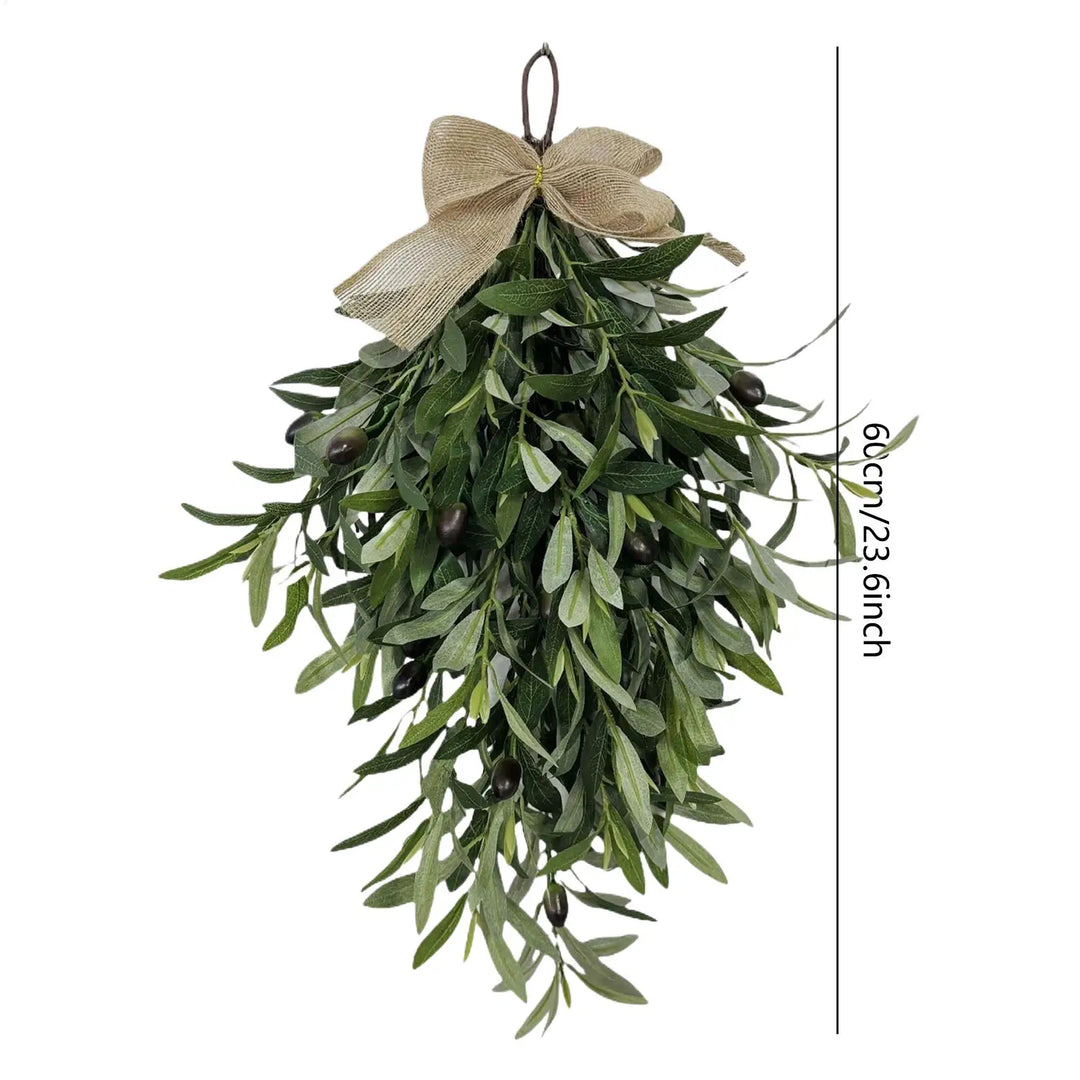 Artificial Olive  Wreath Artificial Plastic Plants fern Vine festival Wreath Wedding Home garden Wall Diy Archway Decoration