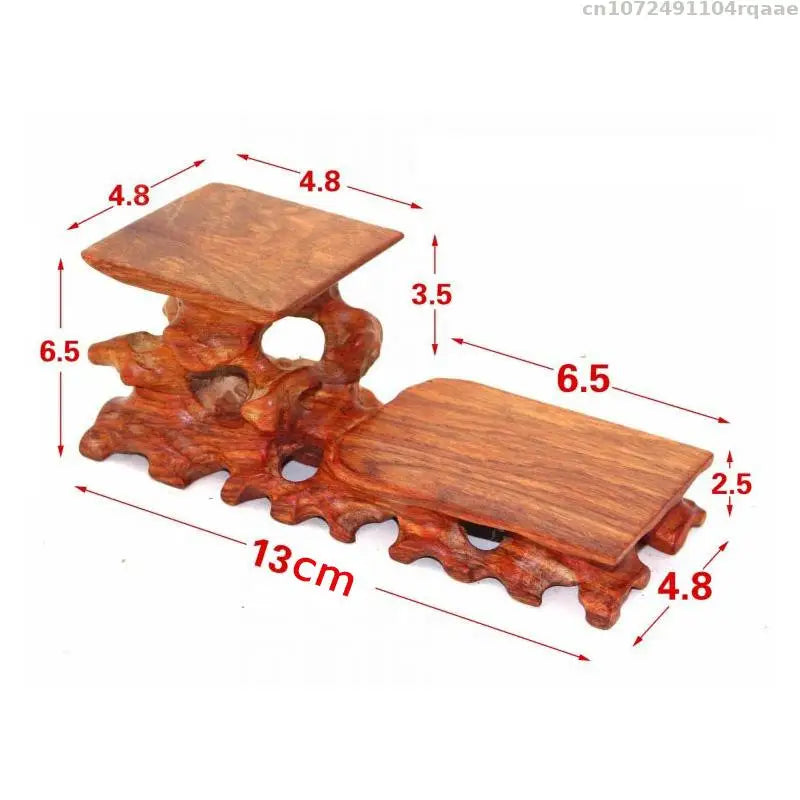 Miniature Wood Bases Figurine Display Stand Vase Flower Pot Holder Coffee Tea Sets Pedestal Bonsai Plant Rack Home Decoration
