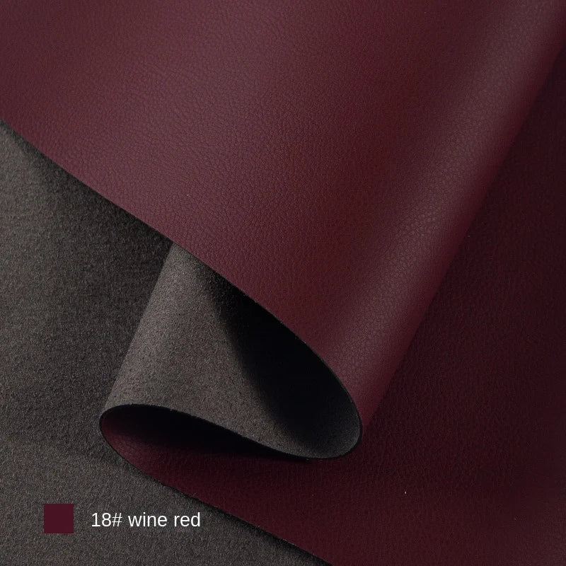 Litchi Textured Leather Fabric Wear-resisting for Sofa Furniture Soft Bag Background Wall Designer Diy Sewing Material Cloth