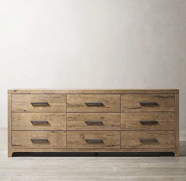 Indoor Bedroom Furniture 6 Dressers Durable Solid Oak Wooden Storage Dresser