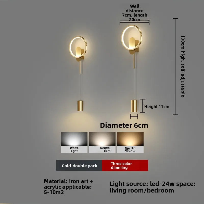 Modern LED Wall Lamp Minimalist Design For Bedroom Bedside Living Room Home Indoor Decorative Lighting Sconces Decor Wall Lights