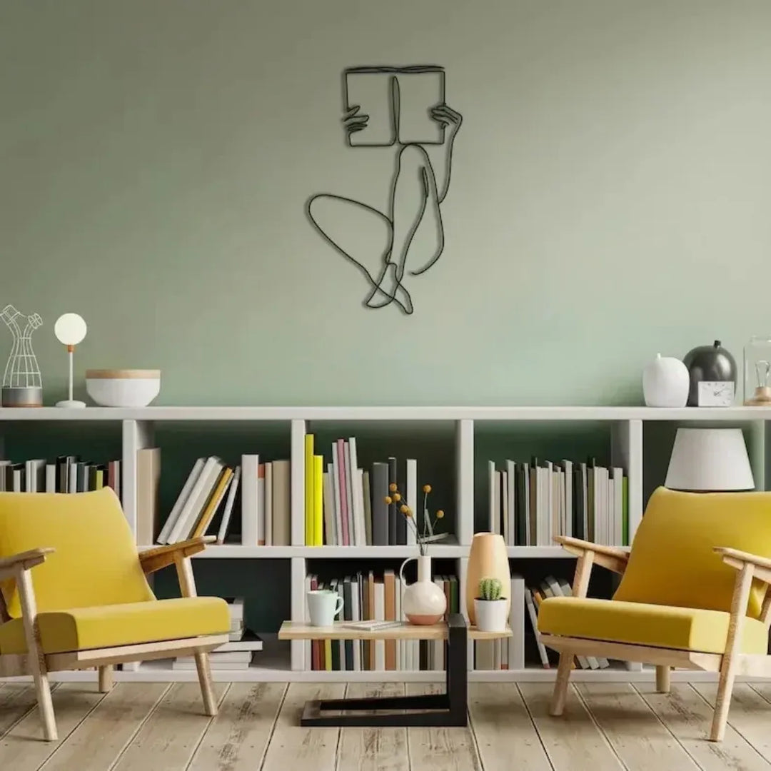 Minimalist Line Art, Metal Wall Decor, Metal Wall Art, Home Wall Hangings, Geometric Art, Home Metal Decor