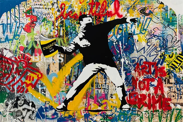 Modern Abstract Street Wall Art Painting Banksy Graffit Art Canvas Painting Prints Poster Cuadros Wall Art Pictures Home Decor