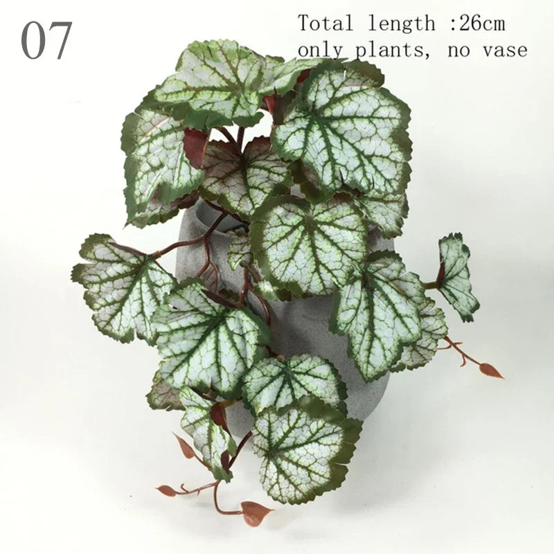 Artificial Terrarium Plants Vine Wall Hanging Flower Rattan Simulation Plastic Leaf Rattan Green Grass Home Balcony Garden Decor