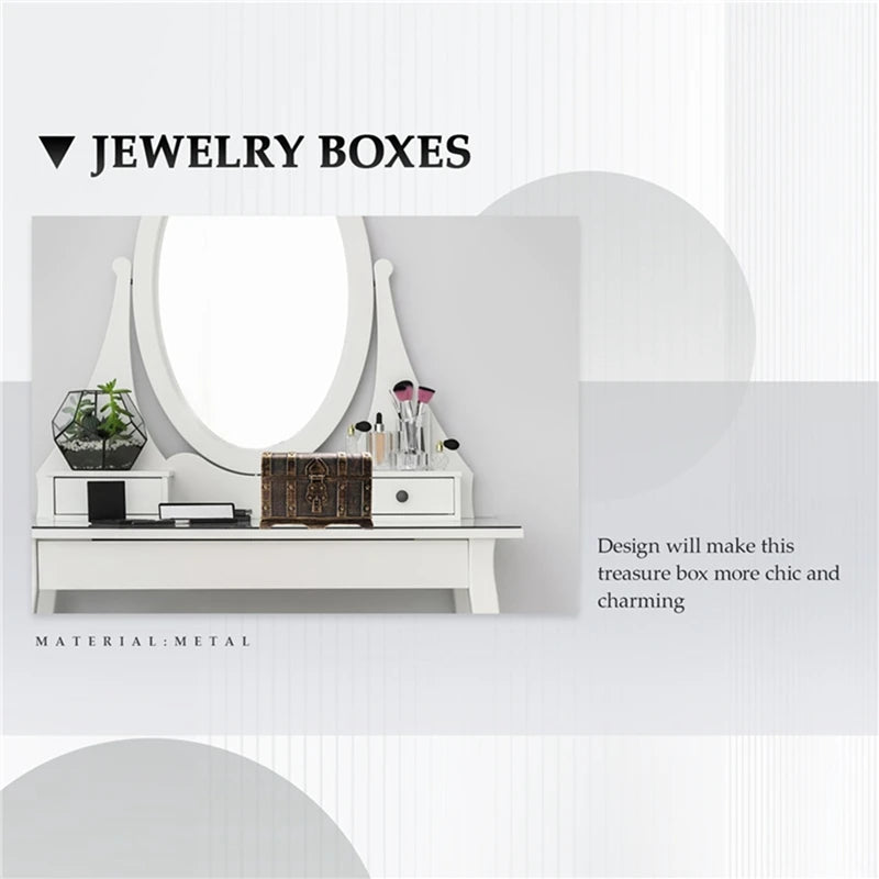 Pirate Treasure Chest Decorative Treasure Chest Keepsake Jewelry Box Plastic Toy Treasure Boxes Decor