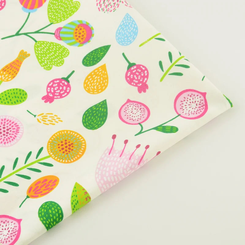 Textile Sewing Cloth Fabrics Pink Printed Cake Ice-Cream Designs Cotton Fabric Quilting Tela Bedding Scrapbooking Decoration