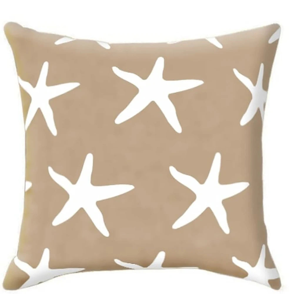 Beach element pillowcase holiday style bedroom sofa decorative cushion cover with zipper pillowcase