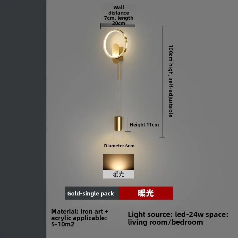 Modern LED Wall Lamp Minimalist Design For Bedroom Bedside Living Room Home Indoor Decorative Lighting Sconces Decor Wall Lights