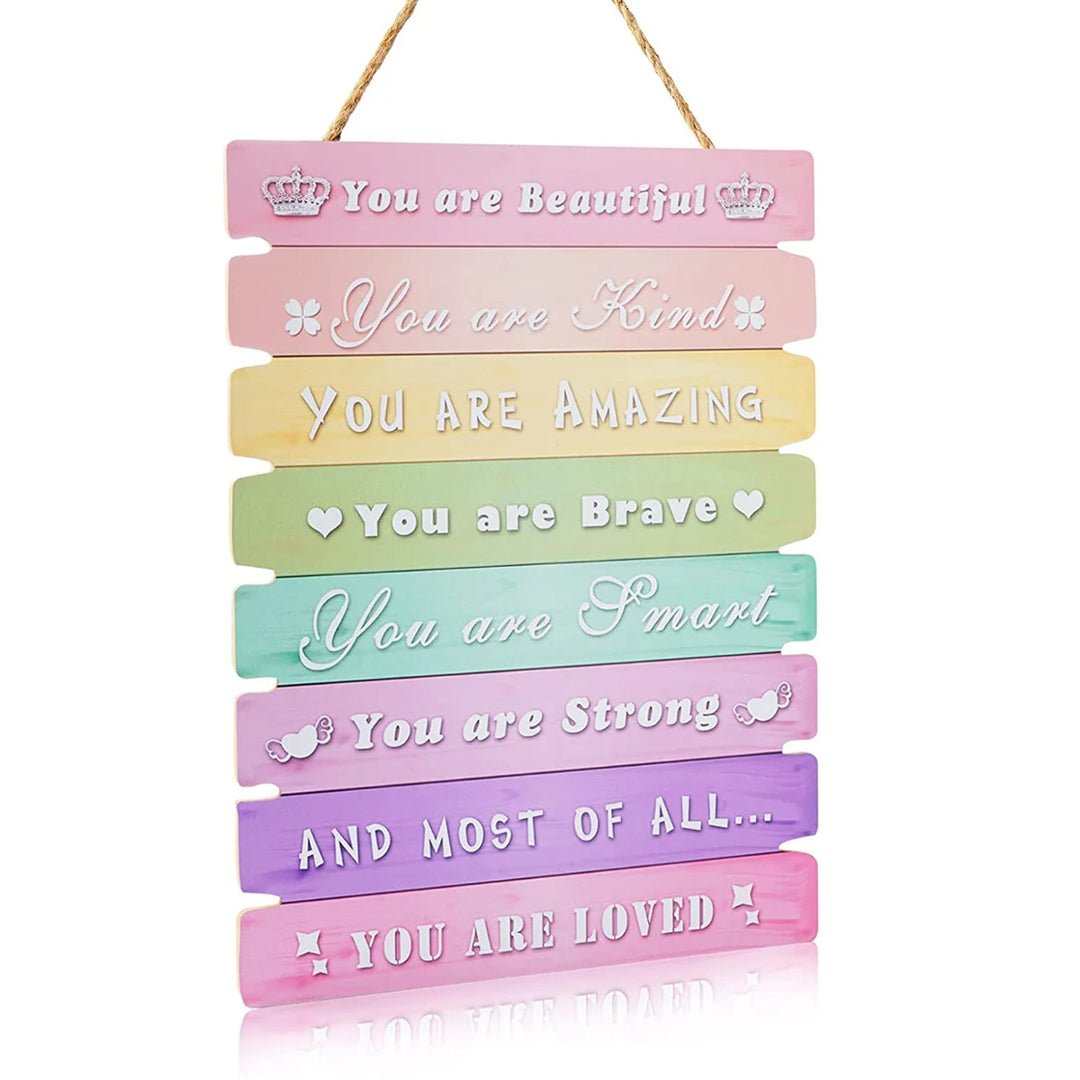 Wall Decor Aesthetic Motivational Wall Art Girl Boys Room Wall Decor Wooden Wall Hanging Sign Room Decorations for Teens Toddler
