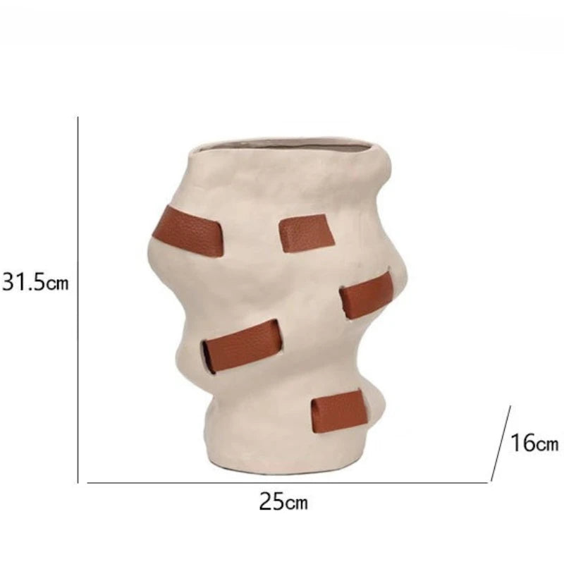 Modern Vase Decorative Flower Vases Elegant Desk Decorating Aesthetic Table Decorations Home Decoration Interior Accessories