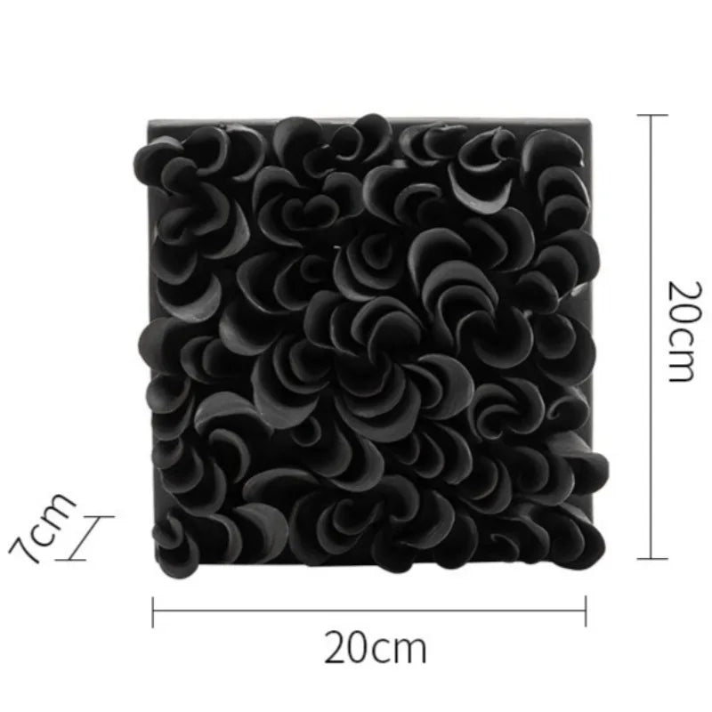 Ceramic Creative Square Wall Accents Solid Color Artistic Living Room Wall Accents Modern Simple Romantic Home Decorations